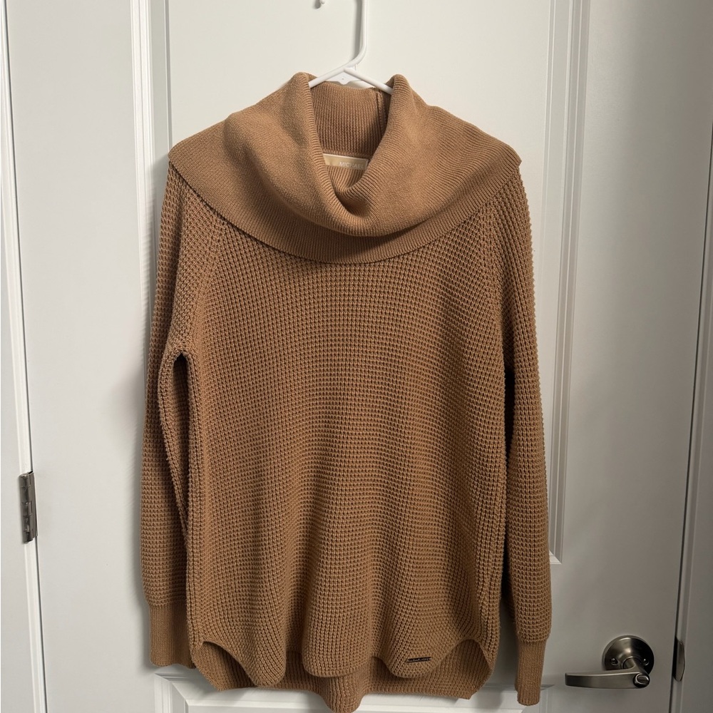 Michael Kors Tan Cowl Neck Sweater